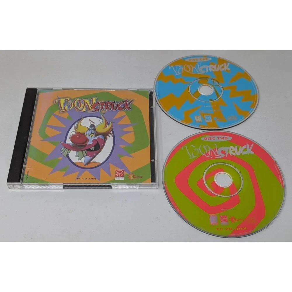 Toonstruck Toon Struck PC Game CD Virgin Interactive Entertainment 2 Discs